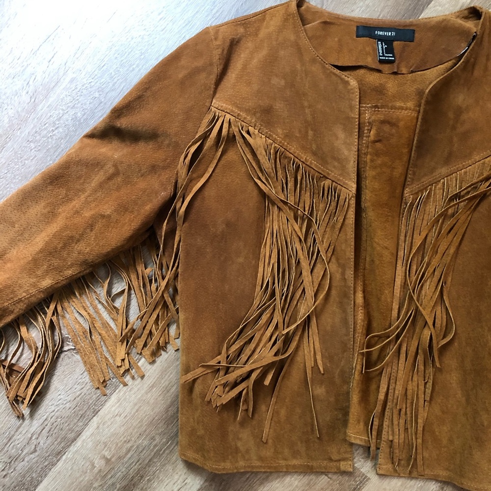 Suede Fringe Jacket